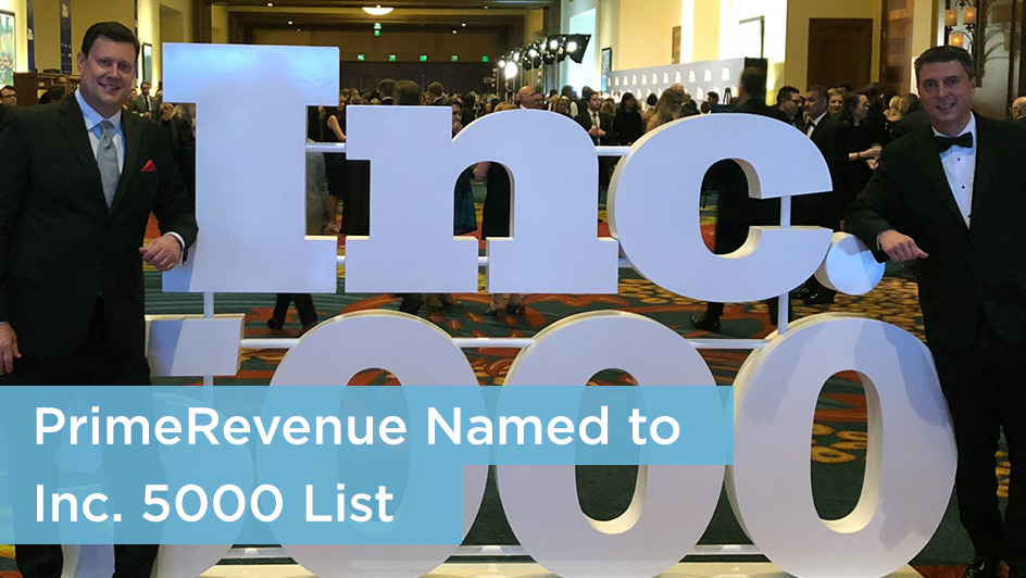 PrimeRevenue Named To Inc. Magazine's Annual List Of America's Fastest ...